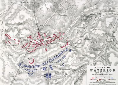 Battle of Waterloo, 18th June 1815 by Alexander Keith Johnston